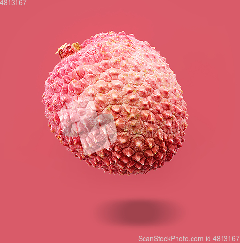 Image of fresh pink lychee fruit