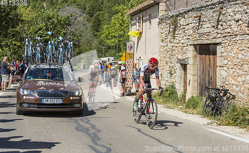 Image of The Cyclist Bartosz Huzarskion Mont Ventoux - Tour de France 201