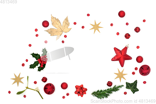 Image of Abstract Christmas Background Border Composition