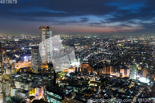 Image of Tokyo city at night