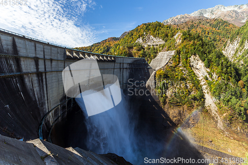Image of Kurobe dam in Toyama of japan
