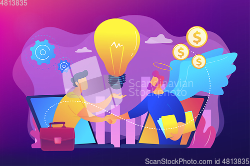 Image of Angel investor concept vector illustration