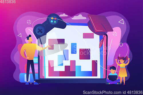 Image of Educational game concept vector illustration