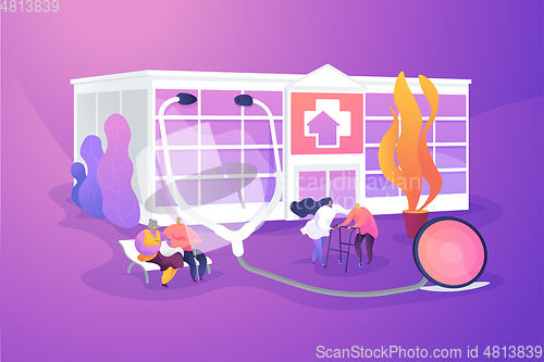 Image of Nursing home concept vector illustration