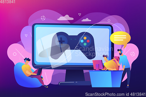 Image of Esports coaching concept vector illustration