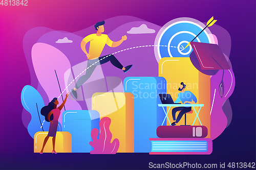 Image of Educational trajectory concept vector illustration