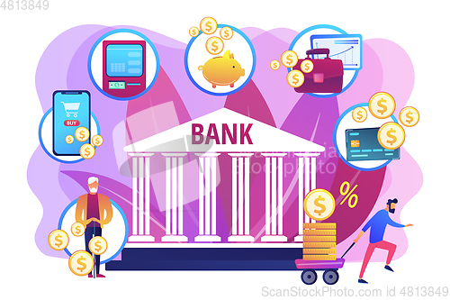 Image of Banking operations concept vector illustration