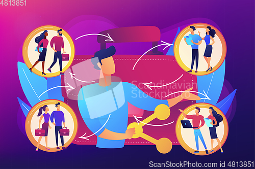 Image of Employee sharing concept vector illustration