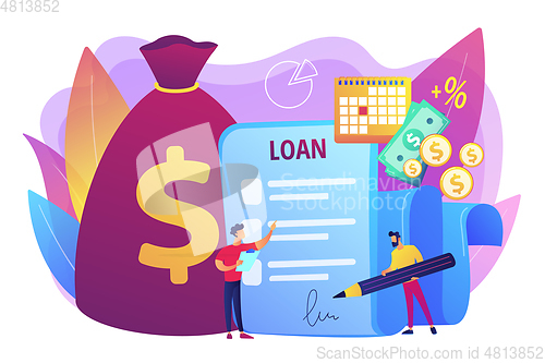 Image of Loan disbursement concept vector illustration