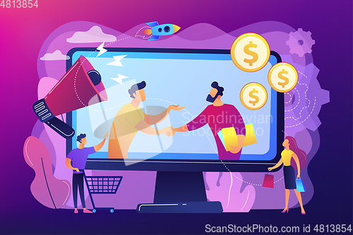 Image of Affiliate marketing concept vector illustration.