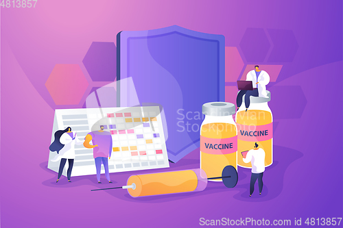 Image of Vaccination program concept vector illustration