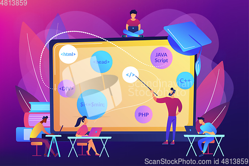 Image of Coding workshop concept vector illustration