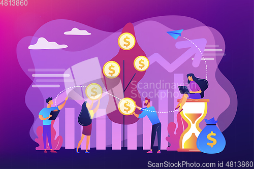 Image of Portfolio income concept vector illustration.