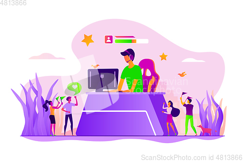 Image of E-sport fans concept vector illustration