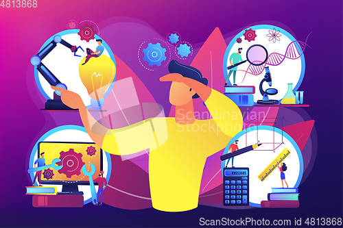 Image of STEM education concept vector illustration