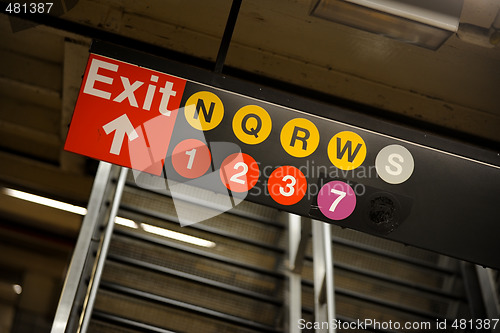 Image of Broad street station of Manhattan subway, New York