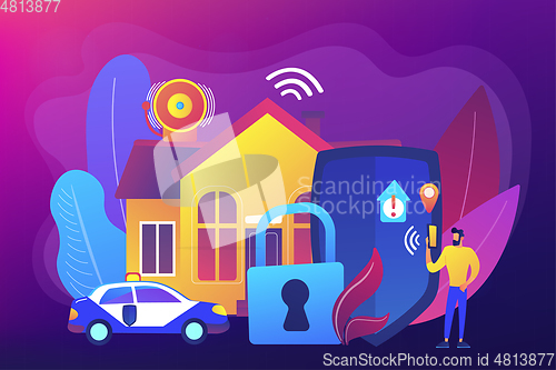 Image of Security systems design concept vector illustration