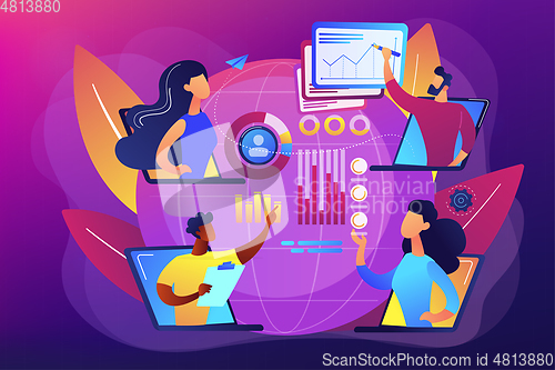 Image of Online tech talks concept vector illustration