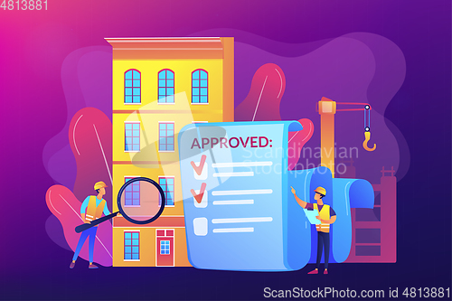 Image of Construction quality control concept vector illustration