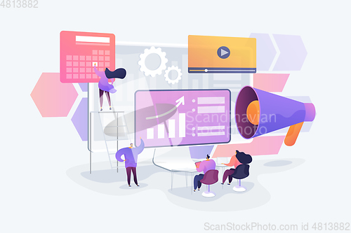 Image of Digital presentation concept vector illustration