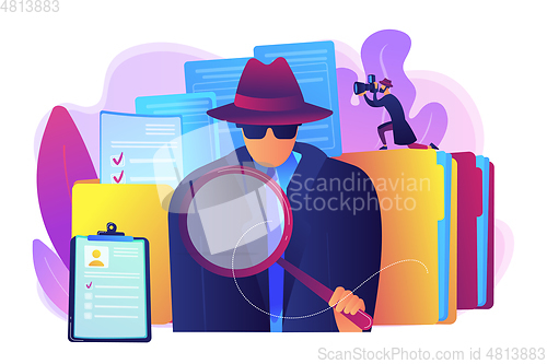 Image of Private investigation concept vector illustration