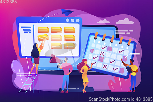 Image of Media planning concept vector illustration.