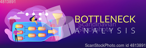 Image of Bottleneck analysis concept banner header.