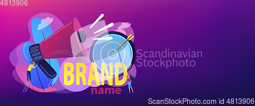 Image of Brand name concept banner header.