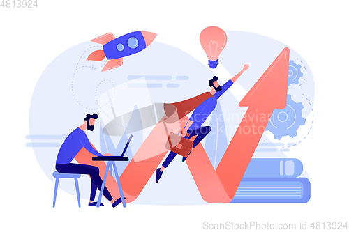 Image of Start up launch concept vector illustration.