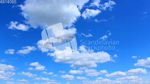 Image of blue sky with white clouds