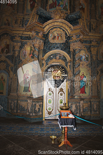 Image of beautiful iconostasis in church