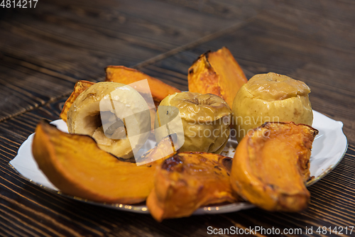 Image of Baked pumpkin and apples