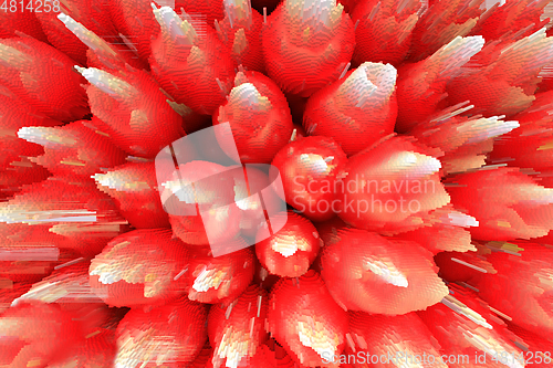 Image of red abstraction like an explosion