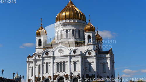 Image of MOSCOW, RUSSIA , May 7, 2017: Orthodox Church of Christ the Savior. Moscow. In spring day.