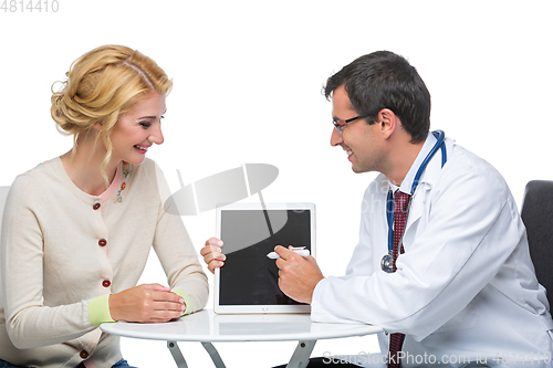 Image of woman at doctor appointment