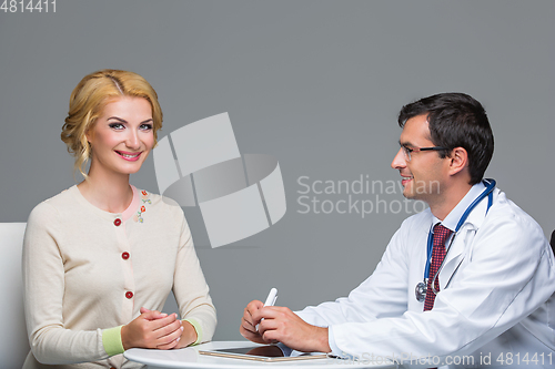 Image of woman at doctor appointment