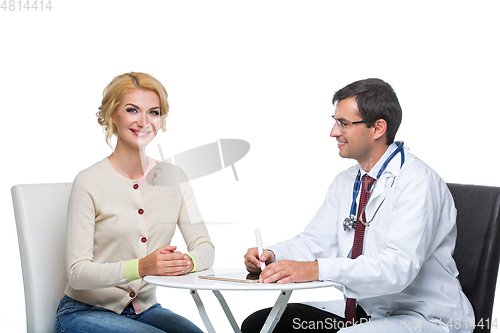 Image of woman at doctor appointment