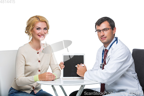 Image of woman at doctor appointment