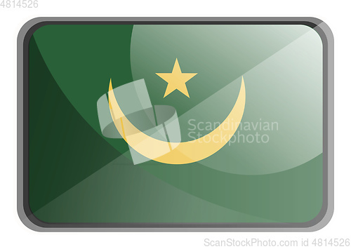 Image of Vector illustration of Mauritania flag on white background.