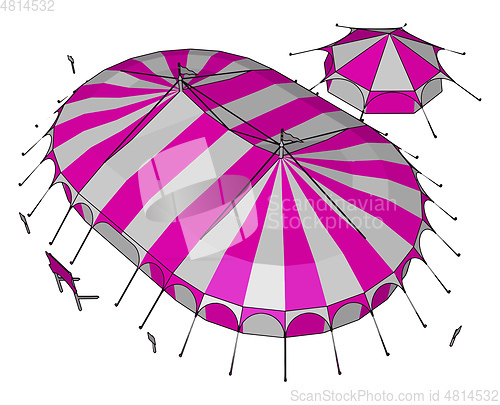 Image of Beautiful circus tent vector or color illustration