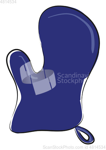 Image of Blue kitchen gloveillustration vector on white background
