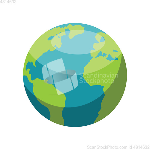 Image of Planet Earth minimalistic vector illustration on white backgroun