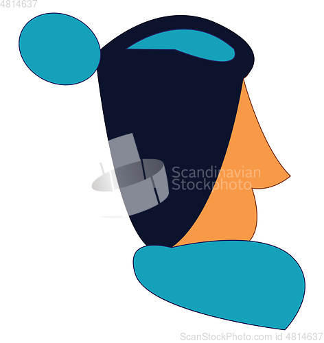 Image of A man with blue hair vector or color illustration