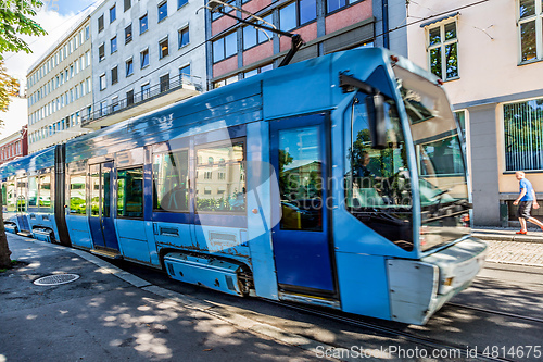 Image of Modern tram in Oslo, Norway