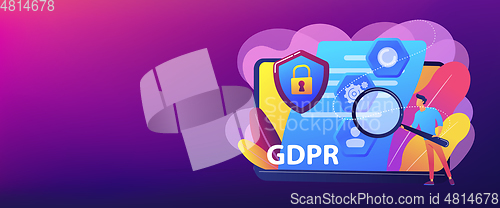 Image of General data protection regulation concept banner header.