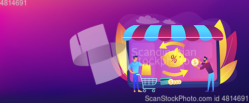 Image of Cashback service concept banner header