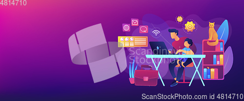 Image of Remote worker concept banner header