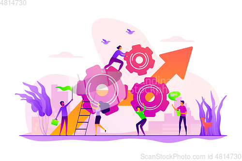 Image of Teamwork power concept vector illustration