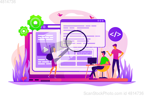 Image of Front end development concept vector illustration