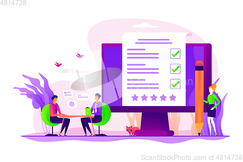 Image of Employee assessment concept vector illustration